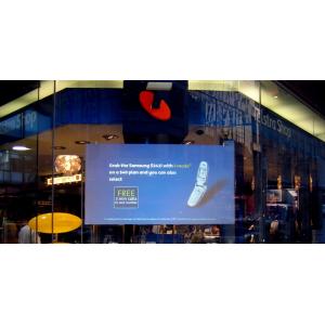 1.52*5m Light weight Transparent / White Front & Rear Projection Film for Window