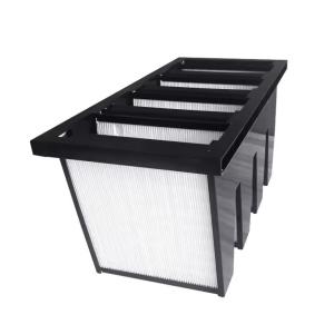 Industrial Compact V Bank HEPA Air Filter with Plastic Frame and H13/H14