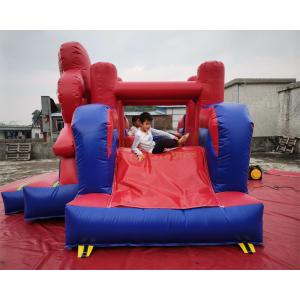 Commercial Spiderman Inflatable Bouncy Castle Slide Full Printing Combi Bouncer
