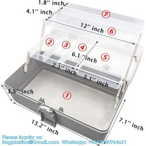 Sewing Box Three Layers, Plastic Craft Organizers And Storage, Multifunction