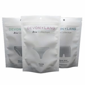 Plastic Mylar Stand Up Pouch Underpants Clothes Packaging Pouch With Window