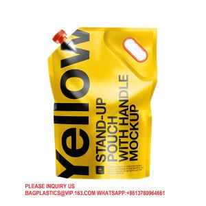 Wholesale Barrier Stand Up Doypack For 500ml 1000ml Liquid Food Pour Spout Pouch Customize Volume Aluminum Foil Top Handle from china suppliers