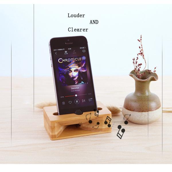 Quality Carbonized bamboo phone stand with a Physical loudspeaker for iphoneX 8plus for samsung note8 S8 for sale