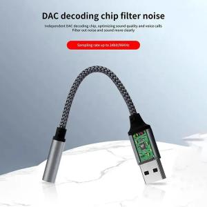 Audio Interface USB External Sound Card Microphone Earphone USB To 3.5MM Jack