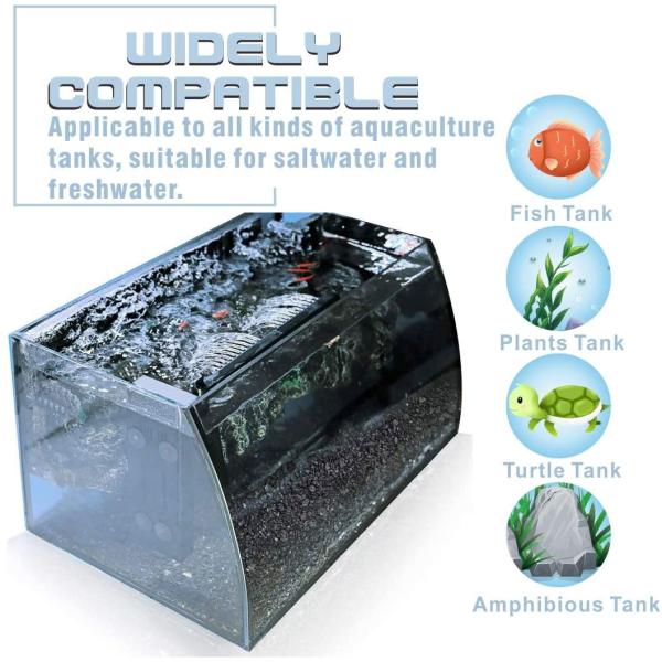 280GPH Aquarium Water Filter For 10 Gallon Tank