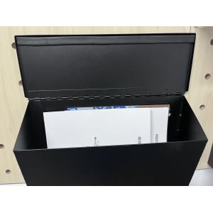Residential Black Powder Coating Wall Mailbox with Modern Lock and Customized
