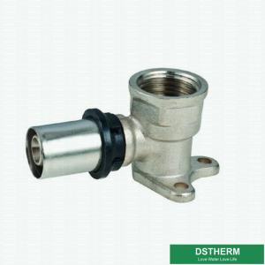 Customized Female Wall Plated Threaded Elbow Compression Brass Press Union