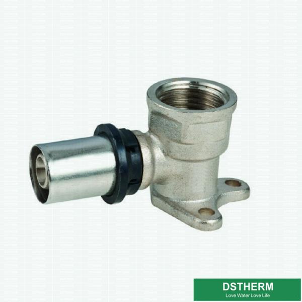 Customized Female Wall Plated Threaded Elbow Compression Brass Press Union