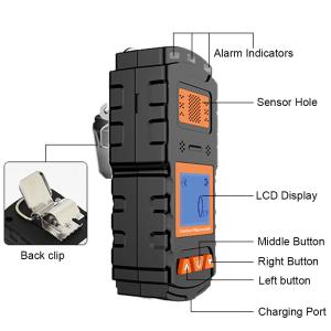 Continuous Portable Carbon Monoxide Alarm Detector With Alarm Logger 1000ppm