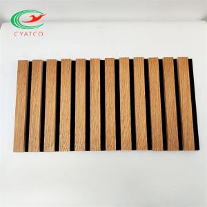 Ceiling Wood Acoustic Wall Panels Practical MDF Polyester Material