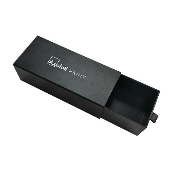 Black Lamination Paper Slide Box , Professional Printing Sliding Drawer Gift