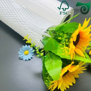 FSC 100gsm White Honeycomb Paper Eco Friendly Cushion For E Commerce Fragile