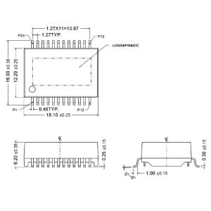 L22T001-S Hi-Pot 4KVAC Single Port Lan Transformer Modules 1G Base - T 24PIN
