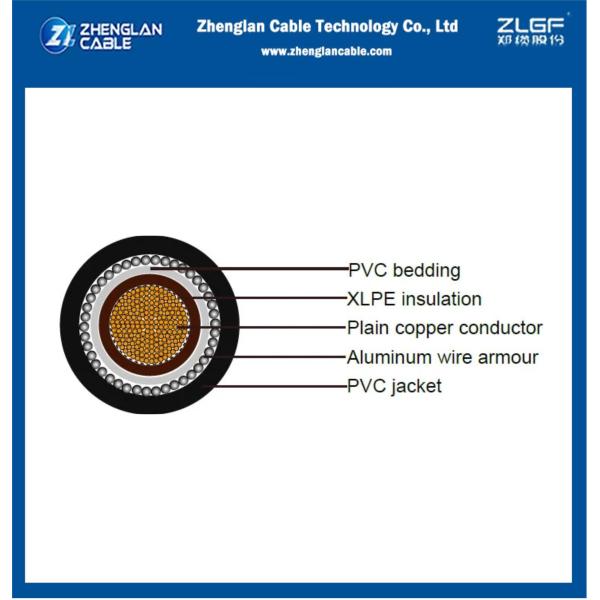 0.6/1kv Low Voltage Single Core Cable CU/XLPE/AWA/PVC 1X630mm2 Aluminum Wire Armored Underground Cable IEC60502-1
