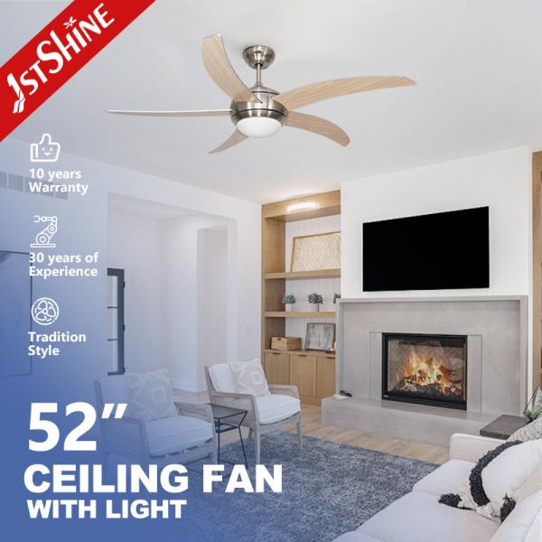 Pull Chain 220V 5 MDF Blades Large Ventilation AC Ceiling Fan for Restaurant