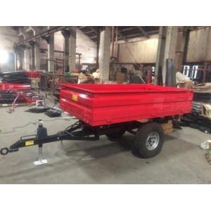Single Axle Tractor Trailer ,Farm Hydraulic Dump Trailer ;2 Wheel Box Tipper