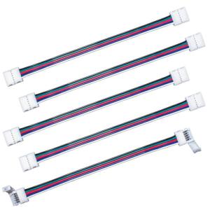Quick Connect Led Strip Connector Rgb Dual Head Solder Free 17cm