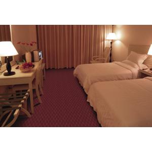 Red Jaquard Indoor Cut Pile Carpet Polypropylene For Hotel Decoration