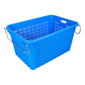 China Fresh Storage Solution Plastic Nestable Mesh Crate with Customized Color and Handle on sale