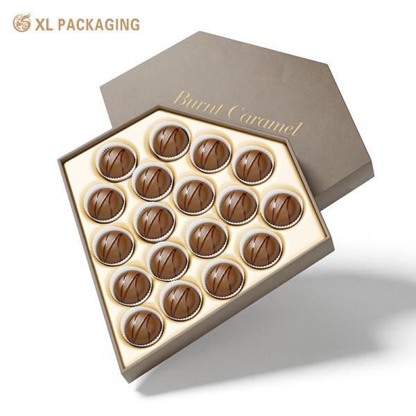 Quality XL Packaging Custom Luxury Boxes Luxury Custom Chocolate Box Offset Printing Macaroon Paper Packaging Box For Custom Design Diamond Shaped Chocolate for sale