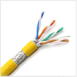 Al Foil 0.58mm Conductor HDPE PVC Insulation SFTP Cat6a Cable , Ethernet Cat6a