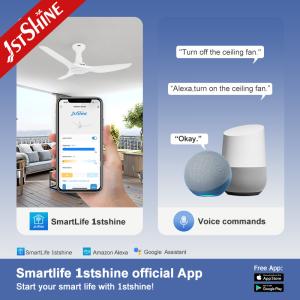 DC Motor 52 Inch ABS Blade Ceiling Fan with LED Light and Energy Saving Function