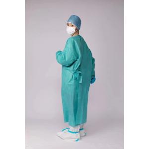 30 - 50gsm Disposable Surgical Gown In Blue Green Elastic Or Knitted Cuff