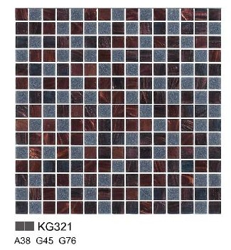 KG series glass mosaic for background decor KG321