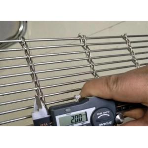 8mm Tec Sieve Architectural Woven Metal Mesh Multi Barrette Weave / Cable Mesh