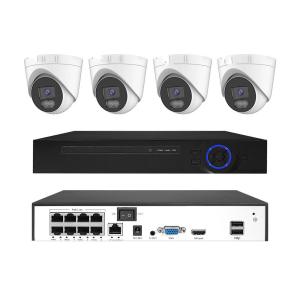 Wholesale Customized 3MP 5MP 8MP easy to install night vison outdoor cctv camera dome POE kit from china suppliers