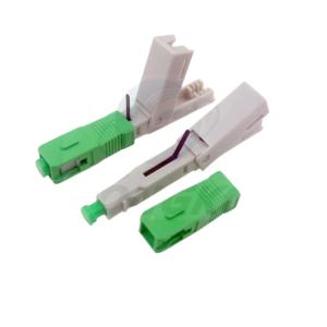 Single Mode Fiber Optic Mechanical Connector , SC APC Fiber Optic Fast Connector