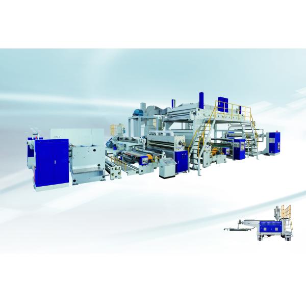 Automatic Release Paper Laminating Machine Double Shaft - Less Paper Roll Stands single srew single T-die