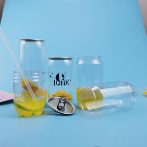 250ml Empty Disposable Plastic Beverage Cans With Aluminum Lid