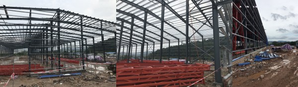 Durable Long Lasting Lightweight Steel Structure Workshop Building For Continuous Production