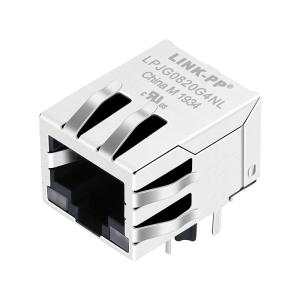 Wholesale Cross 48F-19DDDP2NL Magnetic RJ45 Jack With Integrated Magnetics LPJG0820G4NL from china suppliers