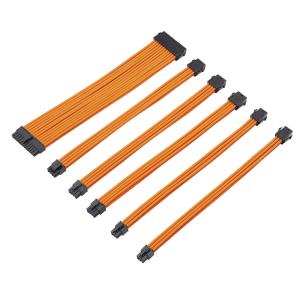PSU Cable Kit Elbow Data Cable Computer PVC Heat And Wear Nylon Material 18AWG