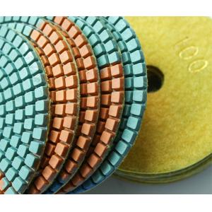 Round Shape Diamond Resin Polishing Pads Wear Resistance Three Color In One