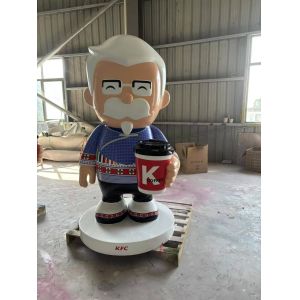 KFC FRP Sculptures - Corporate Image IP for Chain Store Check-in Dolls