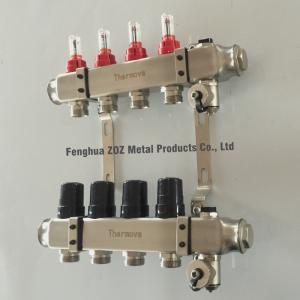 Collecteur plancher chauffant inox 4 departs , Collecteur inox pre monte