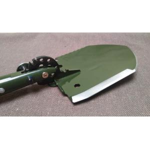 WJQ-308 China Classics Tri-fold Shovel with 18 Multi-function, army green color,
