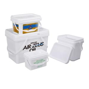 Durable Food Grade Empty Plastic Buckets With Handle and Lids for Packaging