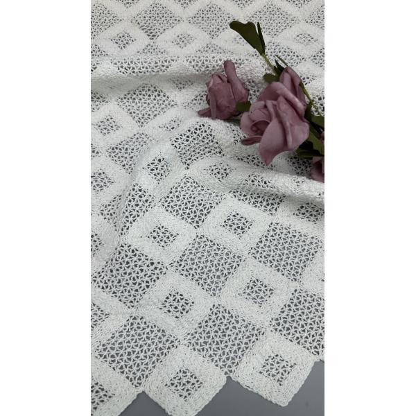 White Lace 100% Cotton Hollow-up Lace Fabric Embroidered Lace Mesh Lace Fabric Occasion Evening Fabric