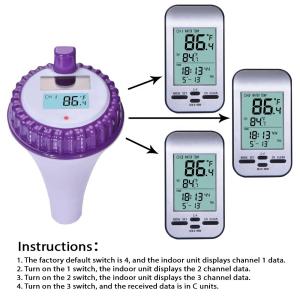 Wireless Solar Floating Water Thermometer For Elderly And Children Supply