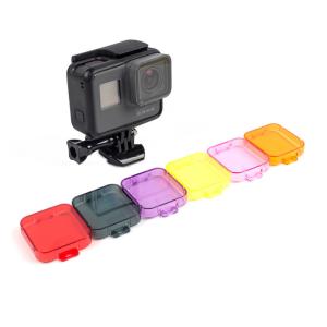 China Red Gray Yellow Purple Orange Pink Waterproof Cover Diving Filter Lens Cap For GoPro Hero 5 Black Camera Accessories on sale