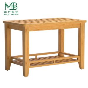 Wholesale Wholesale New Design Bamboo Storage Stool With Shelf For Household Bathroom from china suppliers