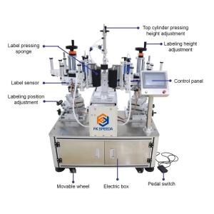 Flat Surface Bottle Sticker Label Applicator with High Precision and Tolerance