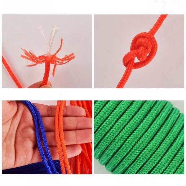 Orange Nylon Tent Elastic Cord 2mm-10mm Adjustable Tent Ropes Cord