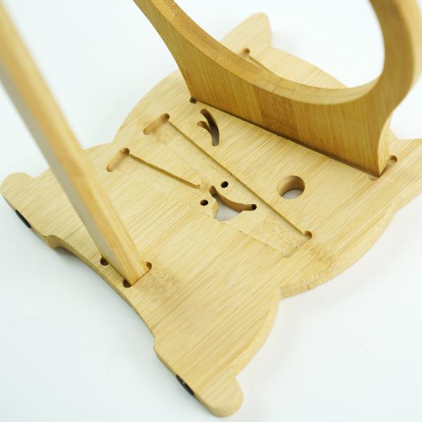 23.8cm BV Adjustable Raised Dog Bowls Bamboo Stand Sloped