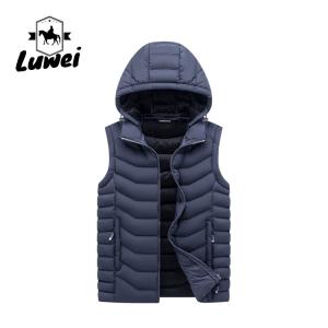 Custom Embroidered Windbreaker Hooded Sleeveless Utility Coat Thickened Men's