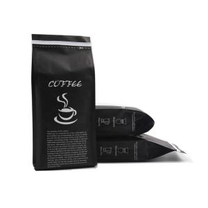 Custom printed aluminum foil flat bottom empty coffee bag with valve